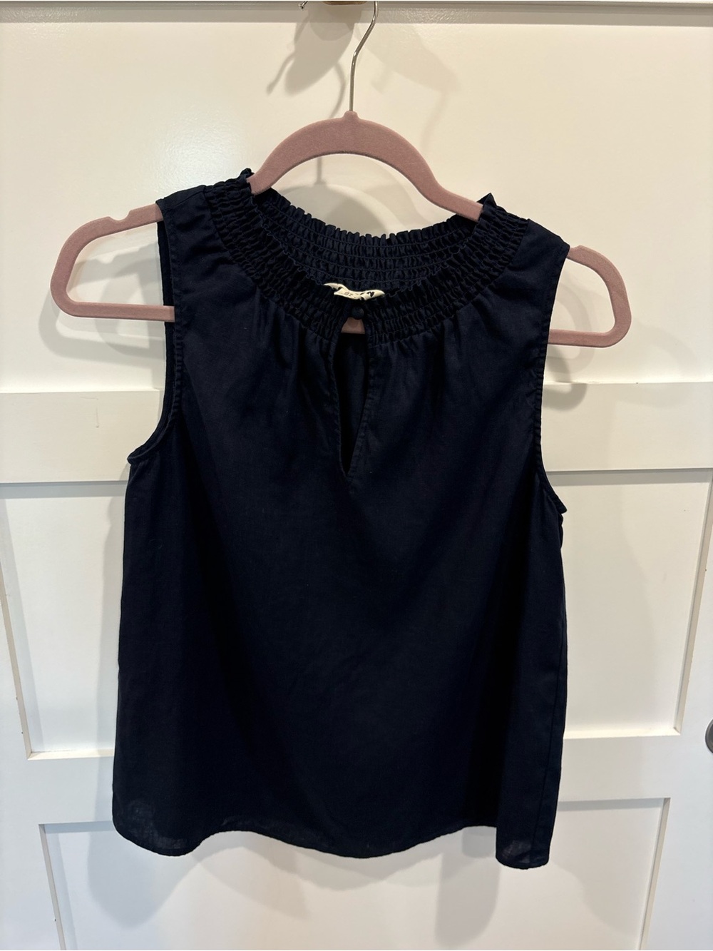 Boden Navy 100% Linen Sleeveless Top – Size 6